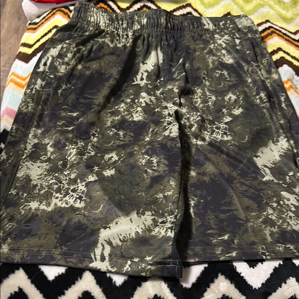 Under Armour Green and Black Athletic Shorts